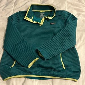 XL LL Bean Airlight quarter snap pullover